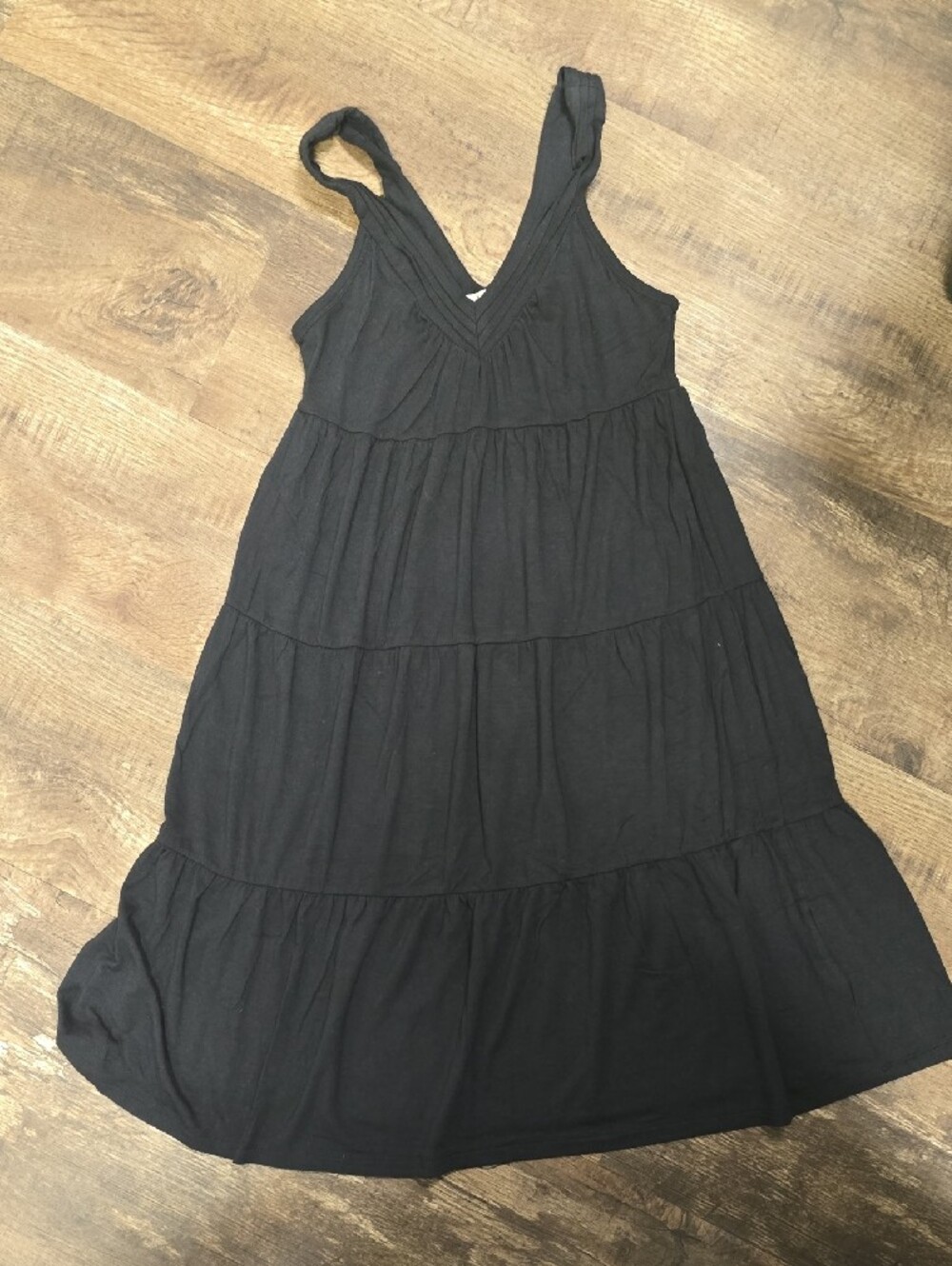 NWT Black Tiered V-Neck Sundress